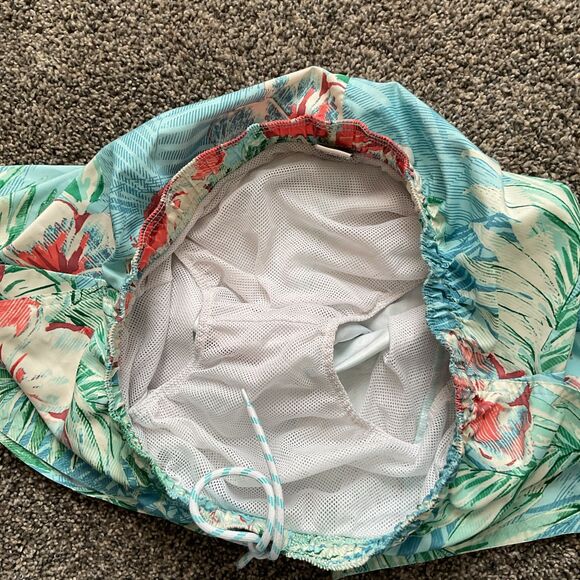 St. John’s Bay Men’s Hawaiian Blue/green Floral Swim Trunk/Board Shorts Size M - Picture 5 of 8